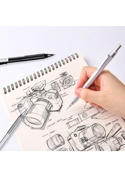 0,5 mm Gümüş Tarzı 0.5b Mekanik Kalem Yüksek Metal Otomatik Çizim Kalem Metal Kalem Kutusu ile Sevimli Kırtasiye Okul Malzemeleri (Yurt Dışından) fiyatları