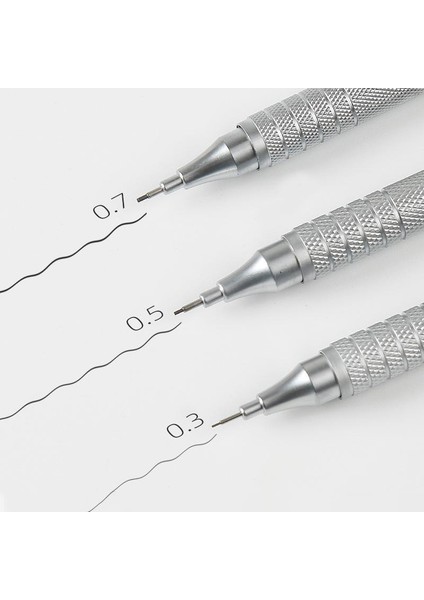 0,5 mm Gümüş Tarzı 0.5b Mekanik Kalem Yüksek Metal Otomatik Çizim Kalem Metal Kalem Kutusu ile Sevimli Kırtasiye Okul Malzemeleri (Yurt Dışından) modelleri