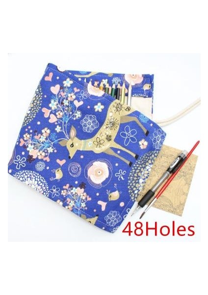 Ordu Yeşili Tarzı Delikli Kalemlik Okul Tuval Rulo Kılıf Makyaj Fırça Kalem Saklama Kutusu Okul Ceza Kutusu - (Yurt Dışından)