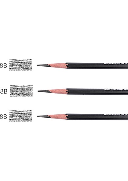 8b Tarzı Profesyonel Çizim Kalemi Seti Karakalem Kalemler Beyaz Kahverengi Yazma & Çizme Okul Malzemeleri Seti Sevimli 2H-14B (Yurt Dışından)