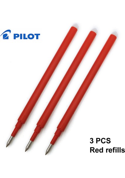 3 Adet Kırmızı Doldurma Stili Pilot Frixion LFB-20EF Silinebilir Jel Kalemler Ince Uçlu Siyahmavikırmızı Mürekkepler (Yurt Dışından)
