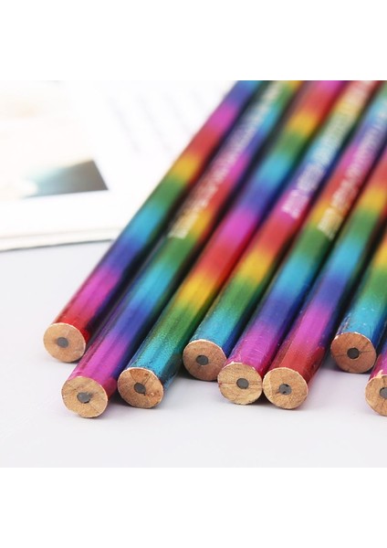 Gökkuşağı Kurşunkalem Ahşap Çevreci Parlak Renk Hb Çizim Boyama Kalemleri Okul Ofis Yazma Kalem (Yurt Dışından) modelleri