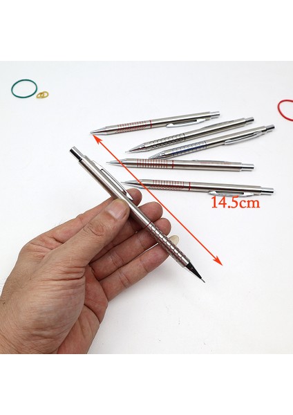 2 Adet-0.9mm-3yeniden Doldurma Stili Mekanik Kalem Yüksek Otomatik Kalem Profesyonel Boyama Yazma Okul Malzemeleri 2kalem+3dolgu (Yurt Dışından) modelleri