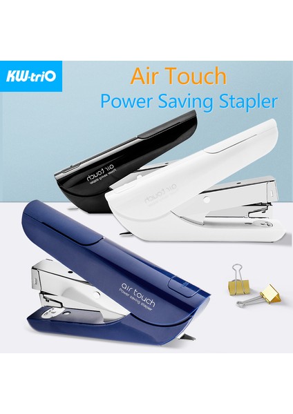 Mavi Zımba-1 Adet Tarzı Kw-Trio Air Touch Güç Tasarrufu Zımba Süper Zorluk Tasarrufu Zımbalama Makinesi Bağlama Kağıt Setleri Okul Ofis Malzemeleri (Yurt Dışından)