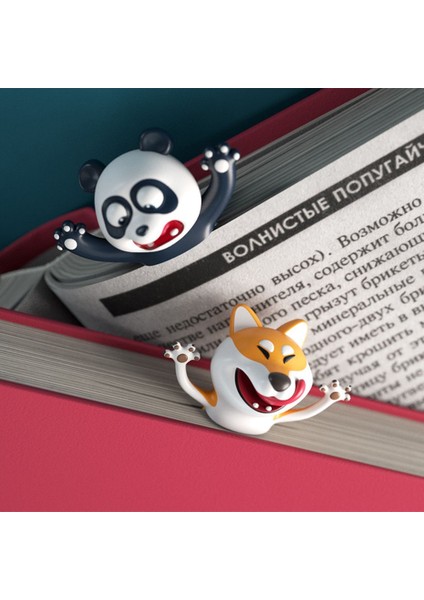 Su Aygırı Stili Yaratıcı 3D Panda Shiba Inu Komik Pvc Kitap Ayraçları Sevimli Kitap Işaretçileri Karikatür Hayvan Ayraçları Sevimli Gerçek Ahtapot Okul Malzemeleri (Yurt Dışından)