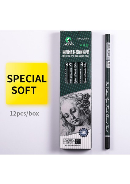 12 Adet Özel Yumuşak Stil Marie'nin ve Sketch Kömür Kalem Boyama Yumuşak Kalemler Çizim Lapiz Set Kırtasiye Okul Kalemler Öğrenciler Sanat (Yurt Dışından)