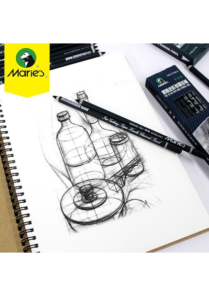 12 Adet Özel Yumuşak Stil Marie'nin ve Sketch Kömür Kalem Boyama Yumuşak Kalemler Çizim Lapiz Set Kırtasiye Okul Kalemler Öğrenciler Sanat (Yurt Dışından) fırsatları