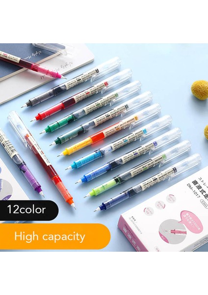 Mor Tarzı Renkli Hızlı Kuruyan Yüksek Kapasiteli Mürekkep Işaretleme Jel Kalemi Sıvı Rulo Kalem Günlük Ofis Kırtasiye (Yurt Dışından) fiyatları