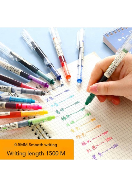 Mor Tarzı Renkli Hızlı Kuruyan Yüksek Kapasiteli Mürekkep Işaretleme Jel Kalemi Sıvı Rulo Kalem Günlük Ofis Kırtasiye (Yurt Dışından) fırsatları