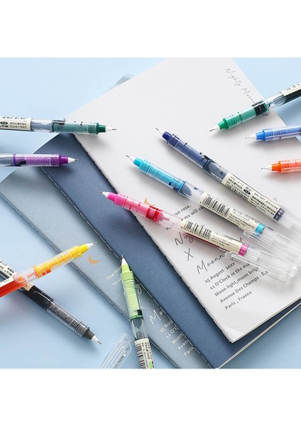 Mor Tarzı Renkli Hızlı Kuruyan Yüksek Kapasiteli Mürekkep Işaretleme Jel Kalemi Sıvı Rulo Kalem Günlük Ofis Kırtasiye (Yurt Dışından) indirimleri