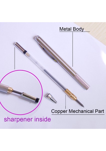 4 Adet Hb Tarzı Metal Mekanik Otomatik Kurşun Kalem Basit Kurşun Tutucu Çelik Stajyonerlik Okul Malzemeleri Sanat Malzemeleri (Yurt Dışından) indirimleri