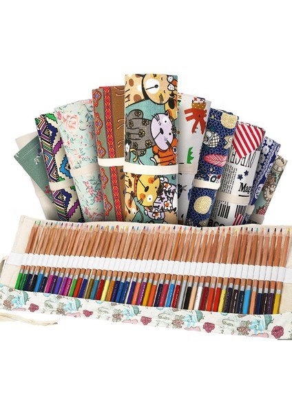 Bir Stil 36 Delikli Kalem Kutusu Okul Malzemeleri Sanat Kalem Çantası Tuval Kalem Sarma Rulo Makyaj Kozmetik Fırça Kalem Saklama Kırtasiye Öğrenci (Yurt Dışından) fiyatları