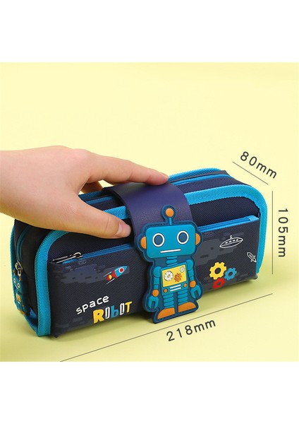 W0158A5 Stili Sevimli Kalem Kutusu Okul Kırtasiye Çantası Büyük Kapasiteli Kalem Kutusu Karikatür Kalem Çantası Çocuk Kalem Çantası Erkek Öğrenci Hediyeleri (Yurt Dışından) modelleri