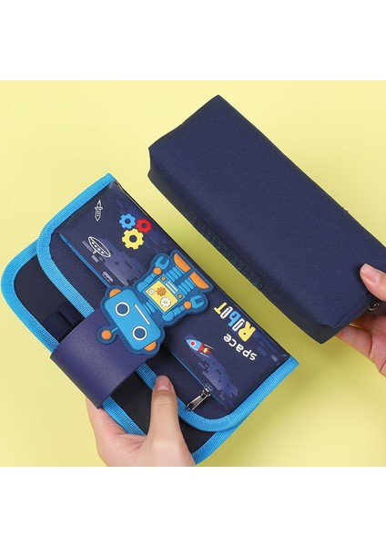 W0158A5 Stili Sevimli Kalem Kutusu Okul Kırtasiye Çantası Büyük Kapasiteli Kalem Kutusu Karikatür Kalem Çantası Çocuk Kalem Çantası Erkek Öğrenci Hediyeleri (Yurt Dışından) fırsatları