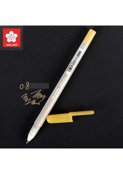 Altın 08 Stili Sakura Beyaz Altın Gümüş Gelly Roll Klasik Vurgu Kalem Jel Mürekkep Kalemler Parlak Beyaz Kalem Vurgu Kalemleri Renk Vurgulama (Yurt Dışından)