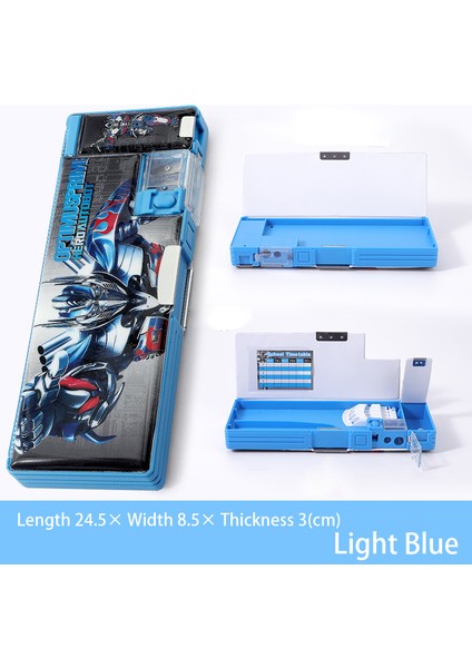 Mavi 1 Stil Yaratıcı Çok Fonksiyonlu Kalem Kutusu Kılıfı Okul Kalem Kutusu Okul Kırtasiye Kalem Tutucu Pembe Mavi Erkek ve Kızlar Için (Yurt Dışından)