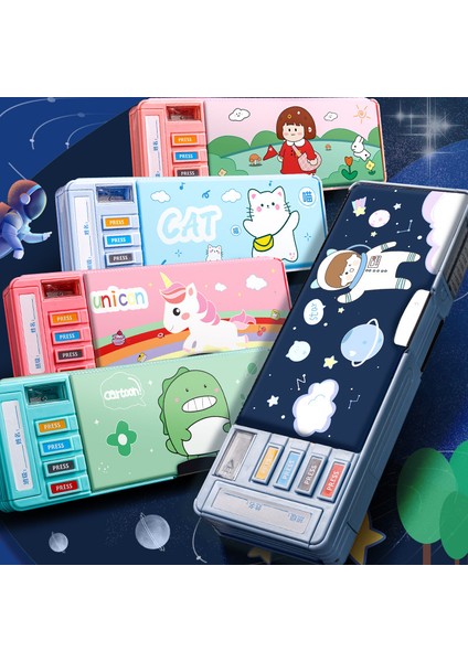 Temel Stil B Stili Erkek Kızlar Için Büyük Kapasiteli Sevimli Kawaii Deforme Kalem Kutusu Okul Malzemeleri Için Çok Fonksiyonlu Kalem Kutusu Pencilcase - (Yurt Dışından) fiyatları