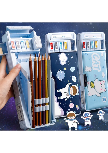 Temel Stil B Stili Erkek Kızlar Için Büyük Kapasiteli Sevimli Kawaii Deforme Kalem Kutusu Okul Malzemeleri Için Çok Fonksiyonlu Kalem Kutusu Pencilcase - (Yurt Dışından) fırsatları