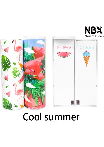 Serin Yaz Stili Nbx Gerçek Yenilikçi Kırtasiye Kutusu Öğrencilerin Sevdiği Çok Işlevli Sevimli Çizgi Film Kedi ve Penguen Kalem Kutusu (Yurt Dışından)