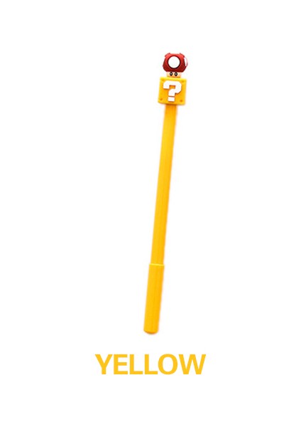 Sarı Stil Sevimli Yenilik 3D Süper Mario Jel Mürekkep Kalem Kawaii Imza Kalem Escolar Papelaria Okul Ofis Malzemeleri Öğrenciler Için (Yurt Dışından)