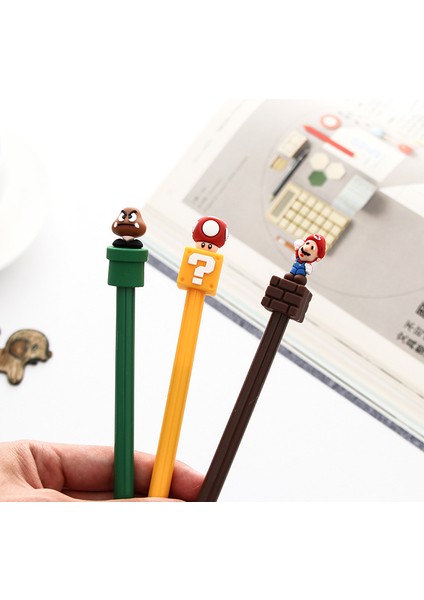 Sarı Stil Sevimli Yenilik 3D Süper Mario Jel Mürekkep Kalem Kawaii Imza Kalem Escolar Papelaria Okul Ofis Malzemeleri Öğrenciler Için (Yurt Dışından) fiyatları