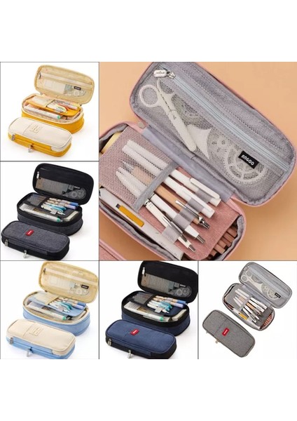 C3 Stili Büyük Kapasiteli Kalem Kutusu Kırtasiye Okul Malzemeleri Kalem Kutuları Kılıf Ofis Masa Saklama Çantası Öğrenciler Çocuklar Kalem Kutusu Çantalar Kutu (Yurt Dışından) fırsatları