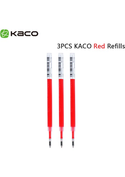 3 Adet Kaco Kırmızı Mürekkep Stili Kacogreen Mıdot Jel Kalem Basit Düz Renk Öğrenci Imza Kalemi Tükenmez Kalem Siyah Mürekkep Okul Ofis Kırtasiye Malzemeleri (Yurt Dışından)
