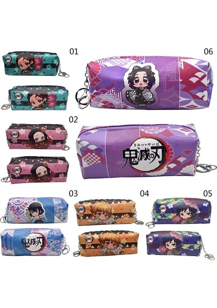 H03 Stili Anime Demon Slayer: Kimetsu No Yaiba Kalem Kutusu Fermuarlı Kanvas Öğrenci Kalem Kutusu Cüzdan Depolama Çantası Kırtasiye Okul Malzemeleri (Yurt Dışından) fırsatları