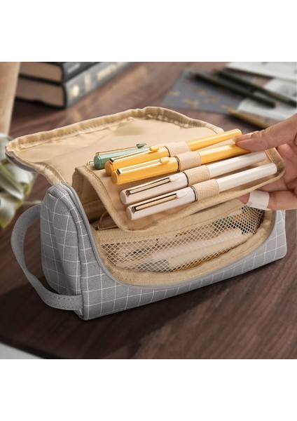 Güzel Gün Siyah Stili Yaratıcı Tuval Büyük Kapasiteli ve Çok Renkli Kalem Kutusu, Okul Kalem Kutusu Malzemeler Kalem Çantası Kalemler Kılıfı Kırtasiye (Yurt Dışından) fiyatları