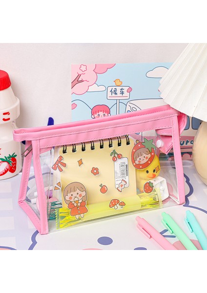 C Stili Yaratıcı Dıy El Sanatları Için Büyük Kapasiteli Depolama Okul Malzemeleri Için 1 Parça Pvc Şeffaf Su Geçirmez Kalem Çantası (Yurt Dışından) indirimleri