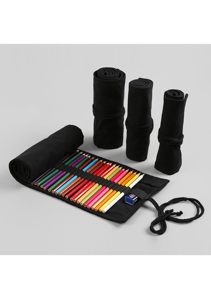 Koyu Haki Stili Delikli Rulo Okul Kalem Kutusu Sevimli Büyük Kalemlik Kawaii Tuval Kalem Çantası - Kızlar ve Erkekler Için Şirin Kırtasiye Kutusu (Yurt Dışından) indirimleri