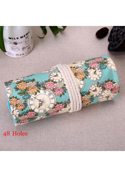 Lacivert Tarzı Delikli Kalem Kutusu Okul Tuval Rulo Kılıf Kozmetik Makyaj Fırça Kılıfı Kalem Saklama Kutusu Kalem Kutusu Estuches Okul Cezası (Yurt Dışından)