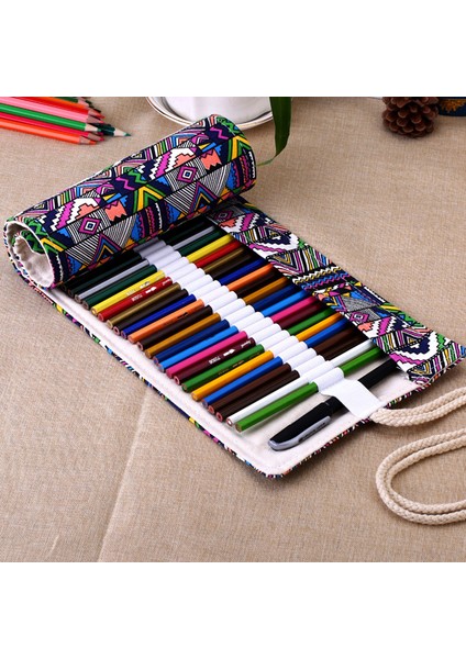 Lacivert Tarzı Delikli Kalem Kutusu Okul Tuval Rulo Kılıf Kozmetik Makyaj Fırça Kılıfı Kalem Saklama Kutusu Kalem Kutusu Estuches Okul Cezası (Yurt Dışından) fiyatları