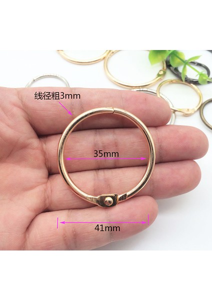 35 mm Açık Altın Stili 5 Adet Metal Defter Halkası Altın Binder Menteşeli Halka Okul Gezgin Yaprak Açma Dairesi Hoops Scrapbook Albüm Ofis Bağlama Halkası (Yurt Dışından)