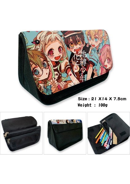 Stil 1 Stil Jibaku Shounen Hanako-Kun Kalem Kutusu Cüzdan Çanta Okul Kalem Fermuar Çantası Anime Çizgi Film Çocuklar Hediye (Yurt Dışından)