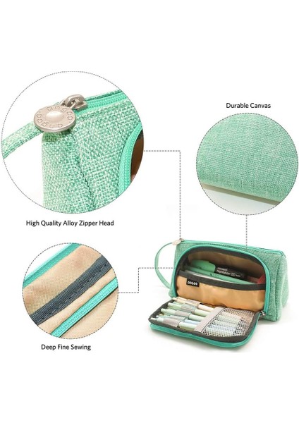 Üstün Gri Stil Angoo [saf] Renkli Kalem Kutusu, Çoklu Yuva Kalem Çantası, Kozmetik Seyahat Cüzdanı Için Büyük Depolama Pouch Organizer A6443 (Yurt Dışından) fırsatları