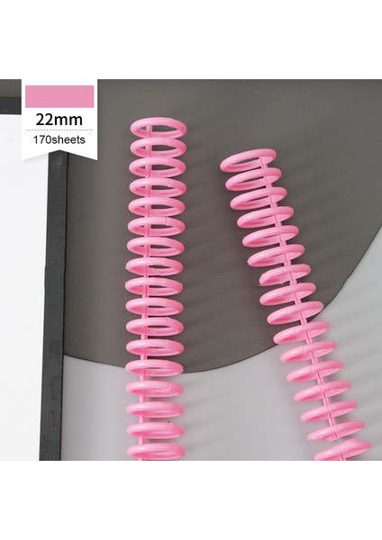 22 mm Pembe Stil A4 Halkalı Spiral Bağlama Şeridi Plastik Gevşek Yaprak Halka Dosya Bağlama Şeridi Bağlayıcı Planlayıcı Aksesuarları Okul Halka Spiral Bağlama (Yurt Dışından)