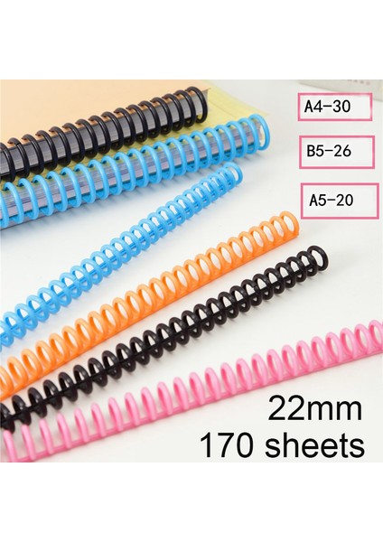 22 mm Pembe Stil A4 Halkalı Spiral Bağlama Şeridi Plastik Gevşek Yaprak Halka Dosya Bağlama Şeridi Bağlayıcı Planlayıcı Aksesuarları Okul Halka Spiral Bağlama (Yurt Dışından) fiyatları