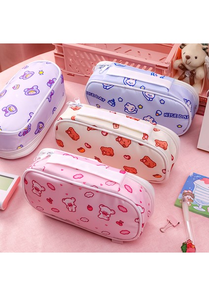 No.3 Tarzı Sevimli Ins Tarzı Hayvanlar Büyük Kapasiteli Tote Kalem Çantası Kalem Kutusu Kore Kırtasiye Organizer Kılıfı Öğrencilere Hediye Ödüller (Yurt Dışından) fırsatları