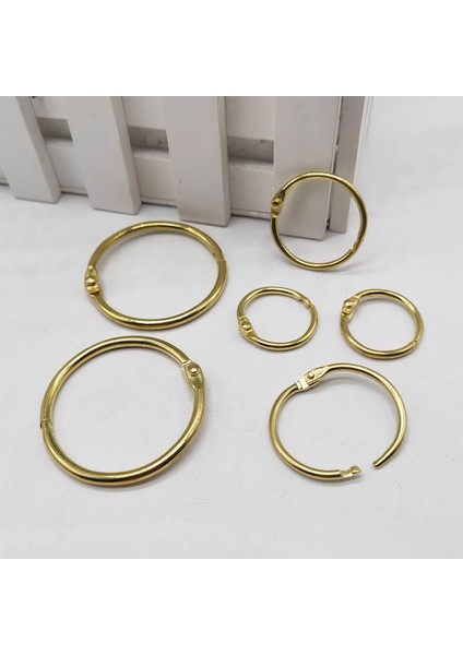 20MM Bronz Stil Metal Bağlayıcı Menteşeli Halka Altın Gevşek Yaprak Açılış Daire Defter Döngüler Scrapbook Albüm Ofis Bağlama Halkası Not Defteri Üzerinde (Yurt Dışından)