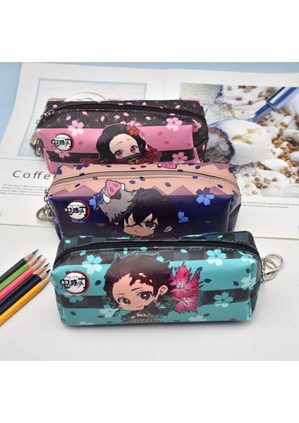H02 Stili Anime Demon Slayer Kimetsu No Yaiba Fermuarlı Kanvas Öğrenci Kalem Çantası - Okul Malzemeleri Için Cüzdan Depolama Istasyoneri (Yurt Dışından) fiyatları