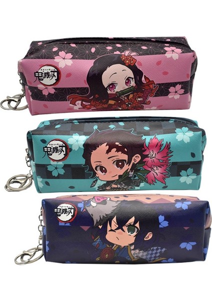 H02 Stili Anime Demon Slayer Kimetsu No Yaiba Fermuarlı Kanvas Öğrenci Kalem Çantası - Okul Malzemeleri Için Cüzdan Depolama Istasyoneri (Yurt Dışından) indirimleri
