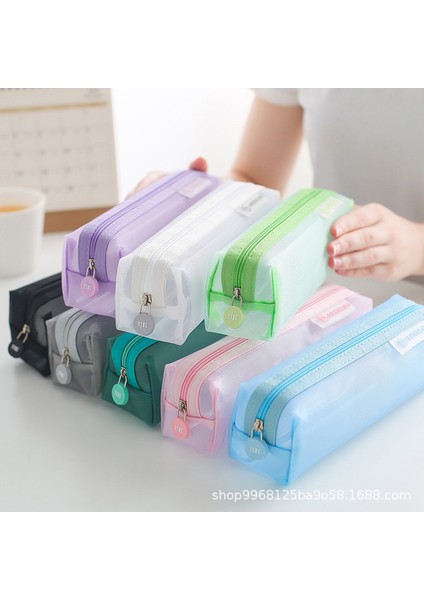 E Stili Şeffaf Kırtasiye Kalem Çantası Öğrenci Sınavlar Için Naylon File Kalem Kutusu Büyük Kapasiteli Kırtasiye Malzemeleri - Unisex (Yurt Dışından) modelleri