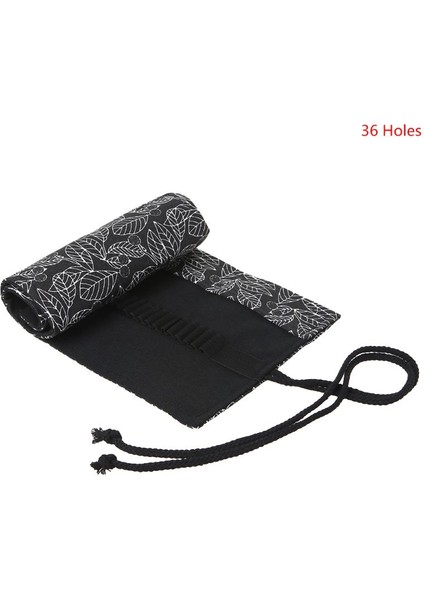 48 Delik Stili Güzel Yaprak Okul Kalem Kutusu Rulo Delikli Bez Rulo Makyaj Bez Kalem Çantası Kızlar Erkekler Kırtasiye (Yurt Dışından) modelleri