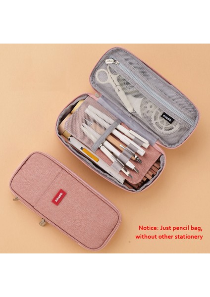 Pembe Tarzı Yaratıcı Kilitli Kalem Durum Kanvas Kırtasiye Saklama Çantası Organizer Makyaj Seyahat Öğrenci Okul Malzemeleri Için (Yurt Dışından)