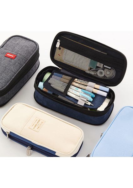 Pembe Tarzı Yaratıcı Kilitli Kalem Durum Kanvas Kırtasiye Saklama Çantası Organizer Makyaj Seyahat Öğrenci Okul Malzemeleri Için (Yurt Dışından) fiyatları