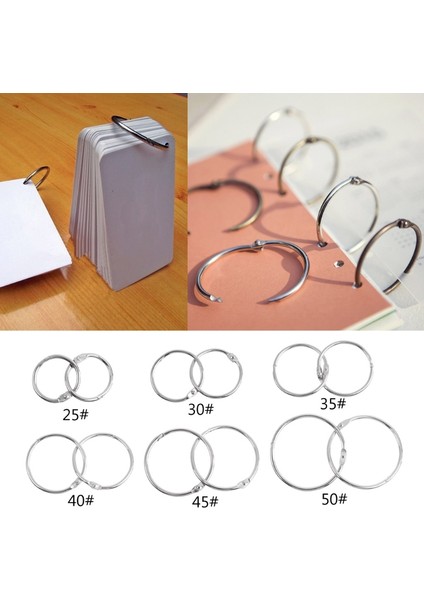 No.50 Stili Metal Gevşek Yaprak Kitap Bağlayıcı Halka Anahtarlık Çember Dıy Albüm (Yurt Dışından) fırsatları