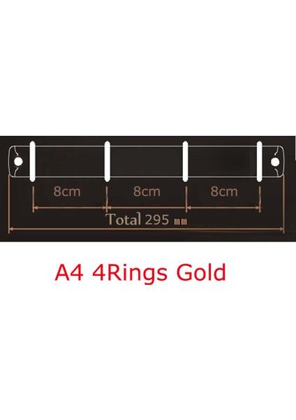 A4 4yüzük Altın Tarzı Yüksek Metal Bağlama Kelepçeleri Gümüş Dosya Kelepçesi Gezgin Dosya Bağ Halkası Dıy Albüm Karalama Defteri Daire Halkalı Dosyalar (Yurt Dışından)