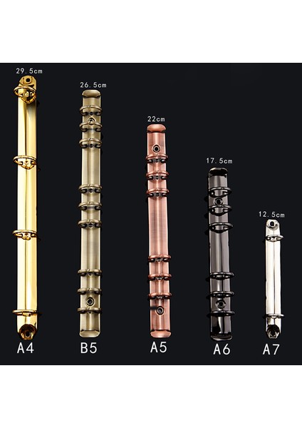 A4 4yüzük Altın Tarzı Yüksek Metal Bağlama Kelepçeleri Gümüş Dosya Kelepçesi Gezgin Dosya Bağ Halkası Dıy Albüm Karalama Defteri Daire Halkalı Dosyalar (Yurt Dışından)