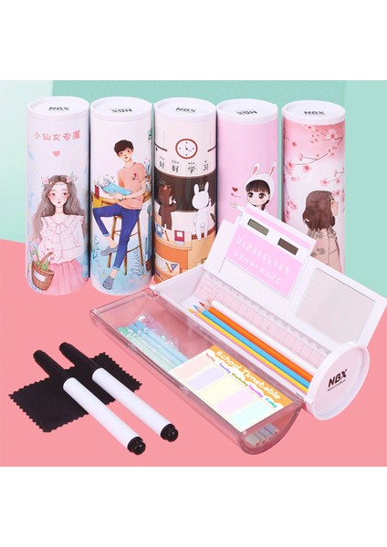 Pembe Gergedan Stili Kalk ve Çilek Okul Kalem Kutusu Erkek Kız Küçük Sert Sakura Panda Kırtasiye Kutusu Sevimli Anime Mor Kalemlik Çocuklar (Yurt Dışından) fırsatları